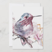 Lavender & Gold Hummingbird Met Vrijgezellenfeest  Kaart (Achterkant)