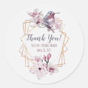 Lavender & Gold Hummingbird Met Vrijgezellenfeest  Ronde Sticker