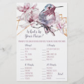 Lavender & Gold Hummingbird Wat zit er in je tas? (Voorkant)