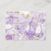 lavender gold ink Wedding Website Kaart (Achterkant)