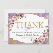 Lavender Gold Marble Floral (Voorkant)