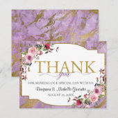 Lavender Gold Marble Floral (Voorkant / Achterkant)