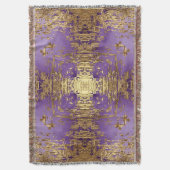 Lavender Gold Metallic Kaleidoscoop Drijvende Blan Deken (Voorkant Verticaal)