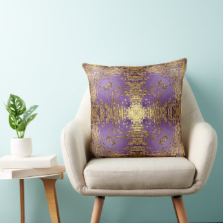 Lavender Gold Metallic Kaleidoscoop Sierkussen