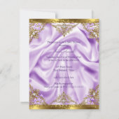 Lavender Gold Princess Baby shower Ethnic Girl Kaart (Achterkant)