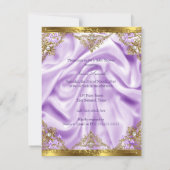 Lavender Gold Princess Baby shower Ethnic Girl Kaart (Achterkant)