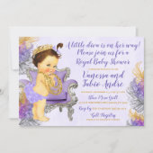 Lavender Gold Silver Waterverf Baby shower Kaart (Voorkant)