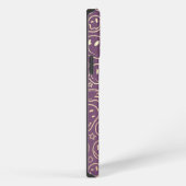 Lavender Gold Smile glimlachend gezichtspatroon Mo iPhone Hoesje (Rechterkant)