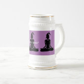 Lavender & Gold Stein - Beer Yoga Stein Bierpul (Voorkant rechts)
