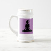 Lavender & Gold Stein - Beer Yoga Stein Bierpul (Links)