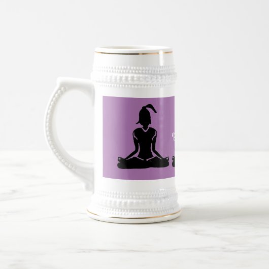 Lavender & Gold Stein - Beer Yoga Stein Bierpul (Links)