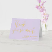Lavender & Gold Weddenschap Hartelijk dank Folie Wenskaart (Orchidee)