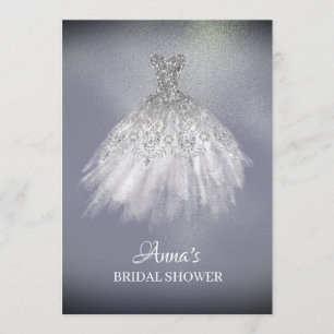 *~* Lavender Gold White Gown Dress Vrijgezellenfee Kaart