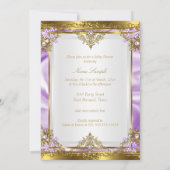 Lavender Gold White Princess Baby shower Ethnic Kaart (Achterkant)