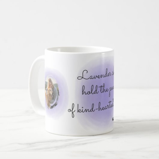Lavender Golden Retriever Custom Mug with Name Koffiemok (Voorkant links)