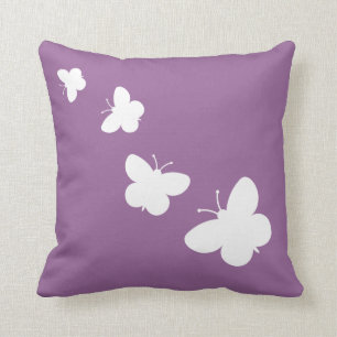 Lavender gooit kussen met vlinders