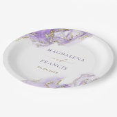 lavender gouden inkt marmer - bord voor bruiloft (Gekanteld)