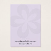 Lavender Grafisch Flower 1 Earder Holder Display Visitekaartje (Achterkant)