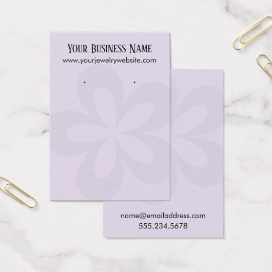 Lavender Grafisch Flower 1 Earder Holder Display Visitekaartje (Kantoor)