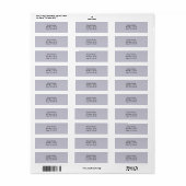 Lavender Gray Etiket (Full Sheet)