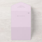 Lavender Gray Floral Girl Baby in Bloom Shower All In One Uitnodiging (Buitenkant)