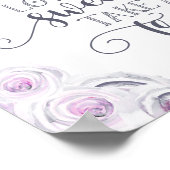 Lavender & Gray Floral Wreath Love is Sweet Treat Poster (Hoek)