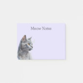Lavender Gray Kitty Cat Post-it® Notes (Voorkant)