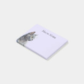 Lavender Gray Kitty Cat Post-it® Notes (Schuin)