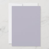 Lavender Gray Minimalist Bridal Shower Invitation  Kaart (Achterkant)