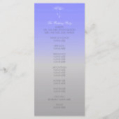 Lavender Gray Pastel Ombre Wedding Programme Programmakaart (Achterkant)