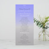 Lavender Gray Pastel Ombre Wedding Programme Programmakaart (Staand voorkant)