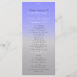 Lavender Gray Pastel Ombre Wedding Programme Programmakaart