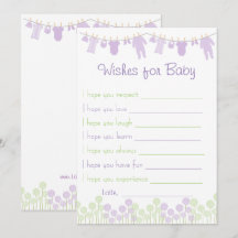 Lavender & Green Baby shower wil Baby gamen
