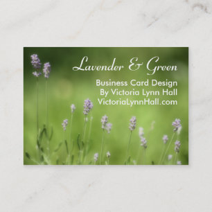 Lavender & Green Floral Photography Visitekaartje