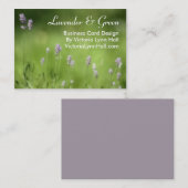 Lavender & Green Floral Photography Visitekaartje (Voorkant / Achterkant)
