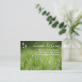 Lavender & Green Floral Photography Visitekaartje (Staand voorkant)