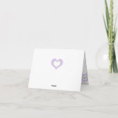 Lavender Grey Chevron Baby shower bedankbriefjes Bedankkaart (Achterkant)