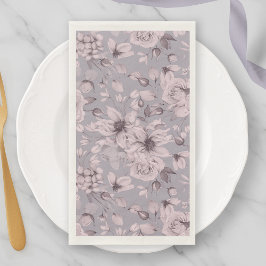 Lavender Grey Floral  Servet