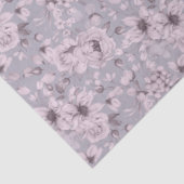 Lavender Grey Floral Tissuepapier (Detail)