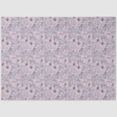 Lavender Grey Floral Tissuepapier (Voorkant)
