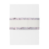 Lavender Grey Floral Wedding Belly Band Uitnodigingen Wikkel (Achterkant Voorbeeld)