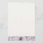 Lavender Grey Floral Wedding Details Card Kaart (Achterkant)