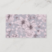 Lavender Grey Floral Wedding Registry Card  Informatiekaartje (Achterkant)
