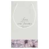 Lavender Grey Floral Wedding Thank-You Klein Cadeauzakje (Achterkant)