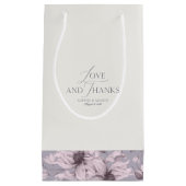 Lavender Grey Floral Wedding Thank-You Klein Cadeauzakje (Voorkant)
