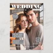Lavender & Grey Magazine Trouwfoto Kaart (Voorkant)