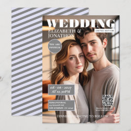 Lavender & Grey Magazine Trouwfoto Kaart