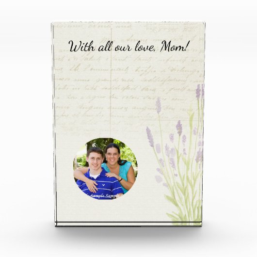 Lavender Groeiende  Moederdag voor handschrift Fotoblokken (Voorkant)