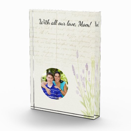 Lavender Groeiende  Moederdag voor handschrift Fotoblokken (Rechts)