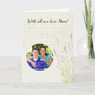 Lavender Groeiende  Moederdag voor handschrift Kaart